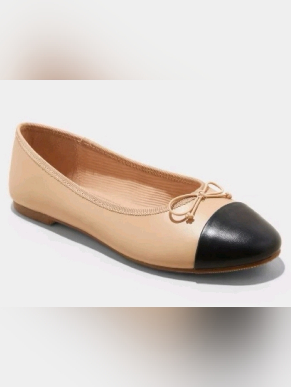 NWT Target A New Day Women’s Janie Ballet Flats in Nude/Black in size 6